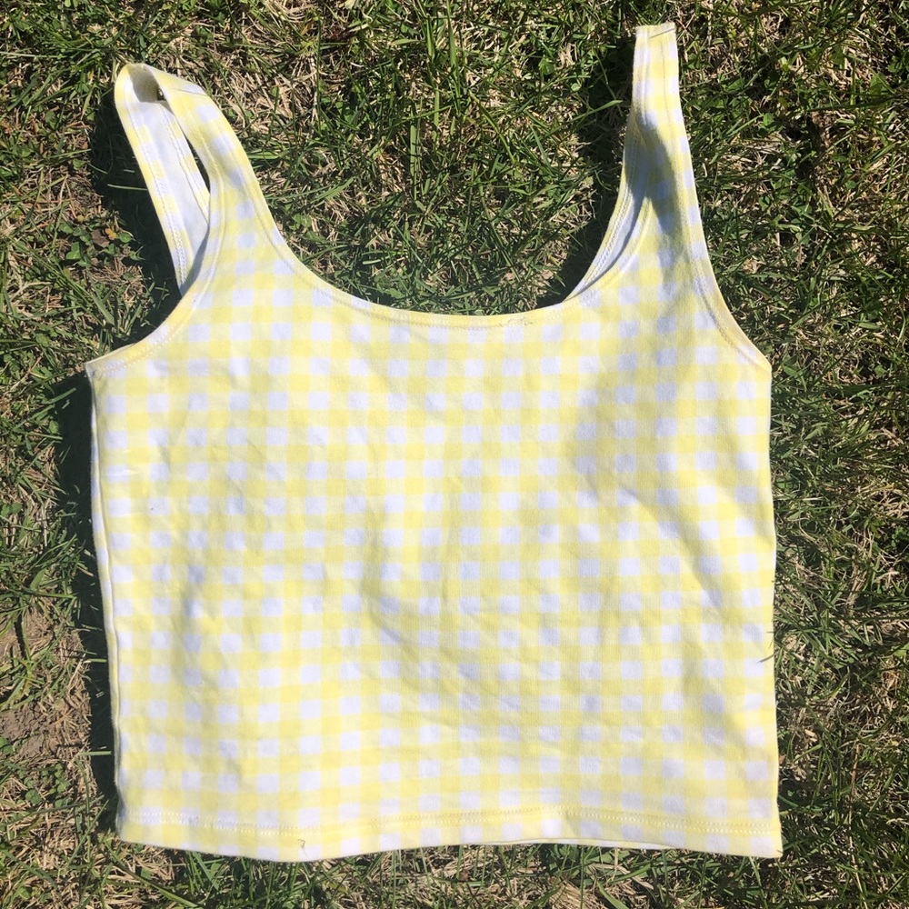 Yellow Gingham Tank